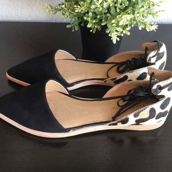 Anthropologie Gee Wawa Suede Flat Leopard Print - Picture 6 of 8